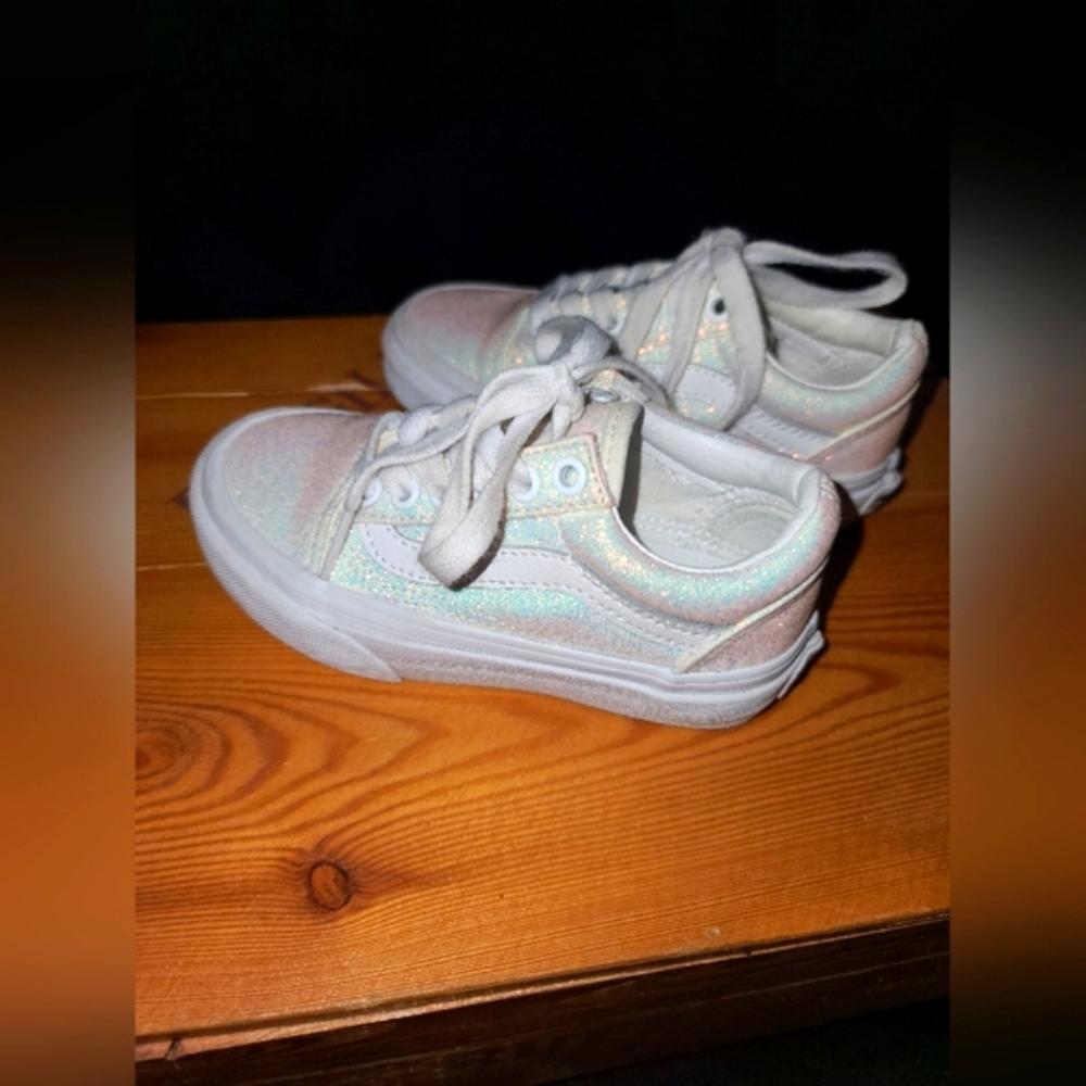 Vans Kids Glitter Sneakers - White - Picture 3 of 7